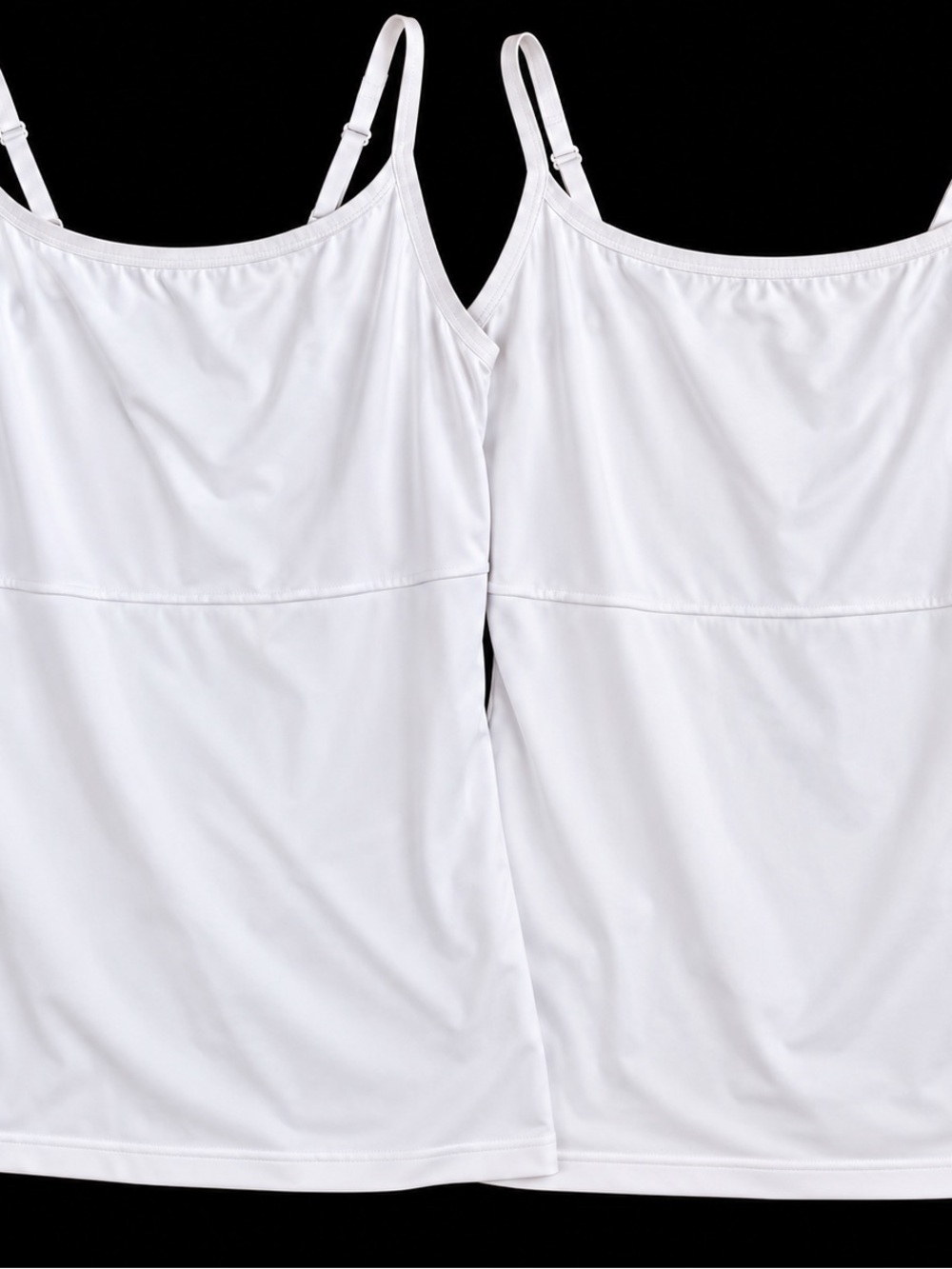 White Women's Camisole Tank Tops Shapewear  - 2-Pack